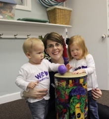 Kindermusik educator Theresa Case in Baby Music Class