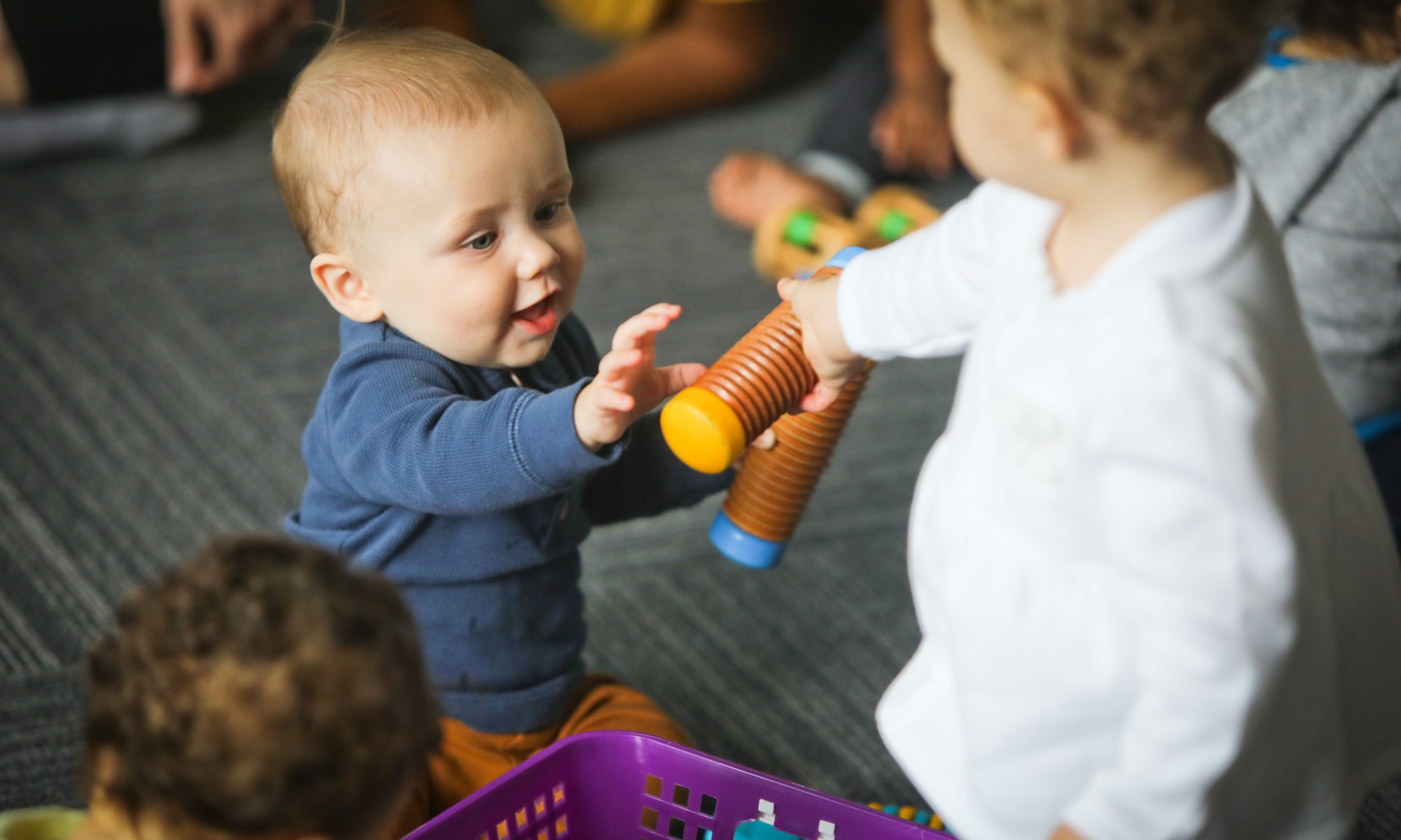 Kindermusik class at Kindermusik with Madeline in New Orleans. Foundations 0-1.