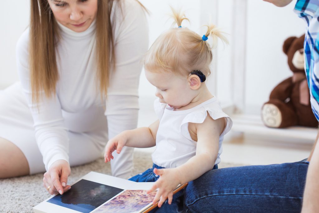 In Kindermusik, we pair vocabulary with visuals AND sound. This active listening can help increase "sound vocabulary" for children with hearing loss.
